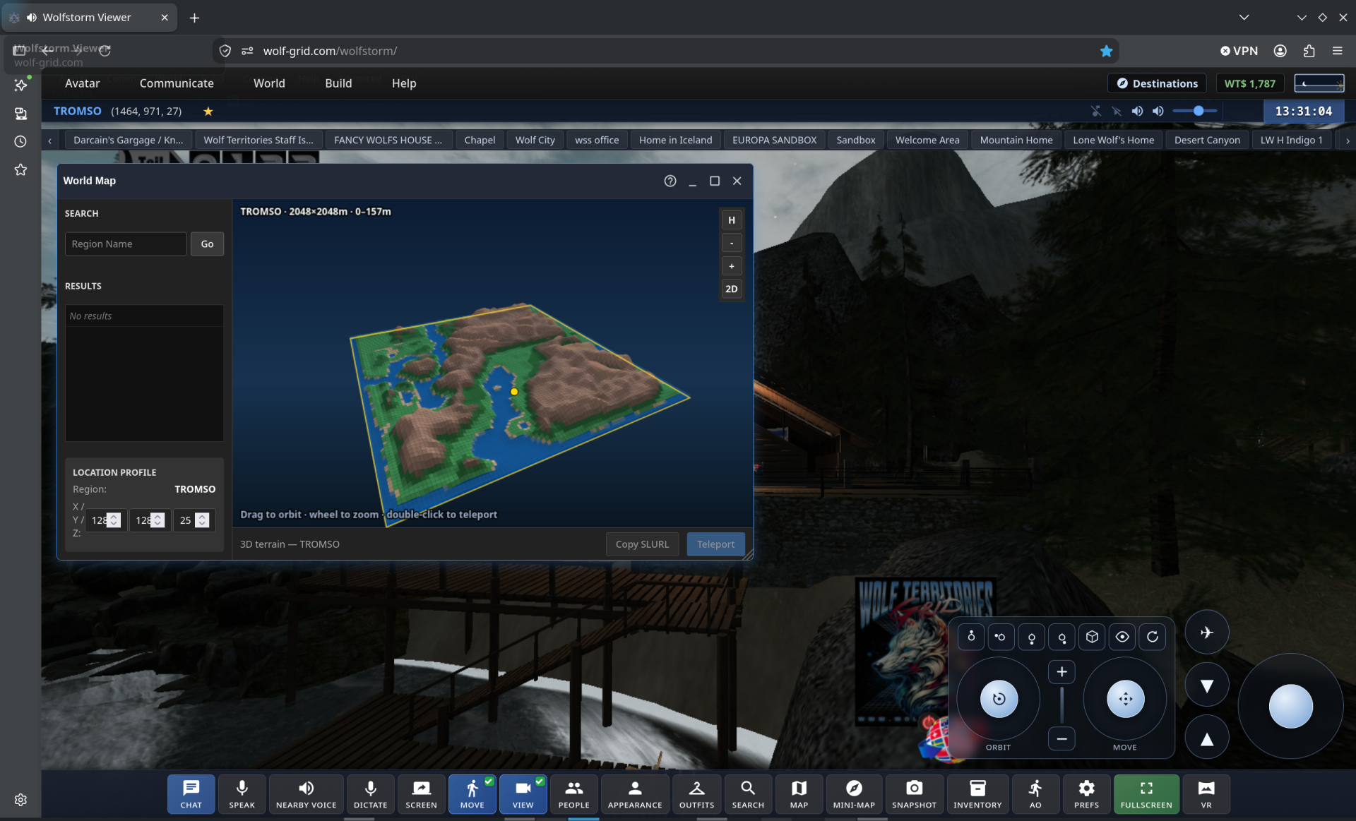 WolfStorm 3D region map